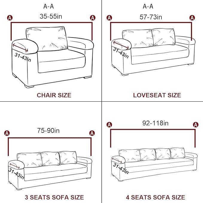 vctops 1-Piece Velvet Plush Stretch Sofa Slipcover - Image 5