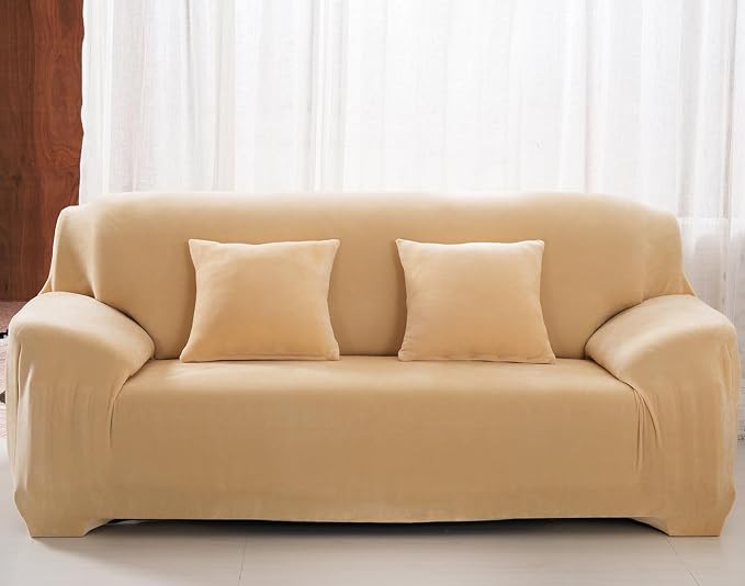 vctops 1-Piece Velvet Plush Stretch Sofa Slipcover by vctops