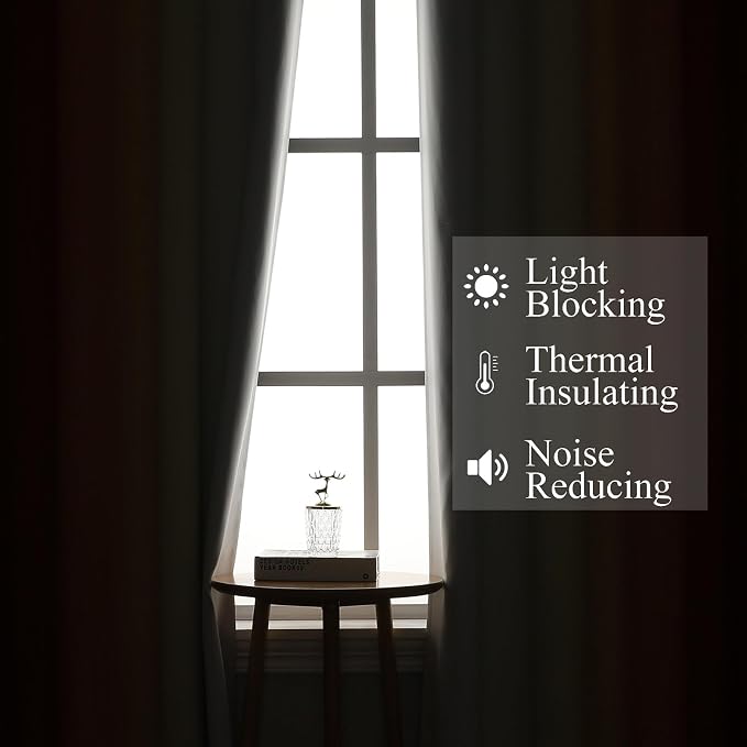 Estelar Textiler Burnt Orange and Greyish White Ombre Blackout Curtains 84 Inch - Image 3