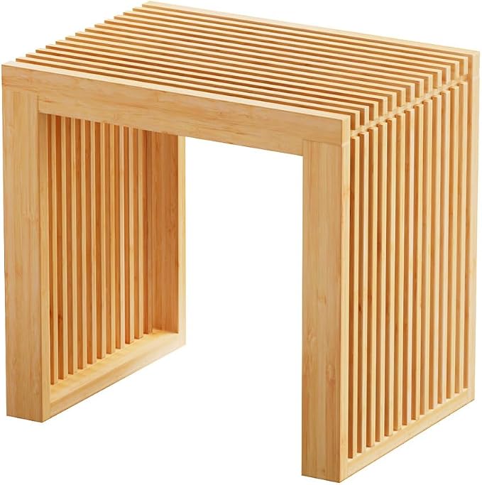 Small Bamboo Dining Bench, 17inch Farmhouse Decor Indoor Kitchen Table Bench by Unknown
