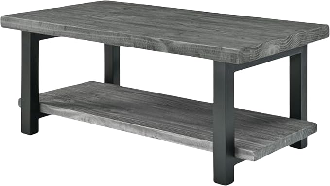 Alaterre Furniture Pomona Living Room 42 Inch Rectangular Solid Wood Coffee - Image 9