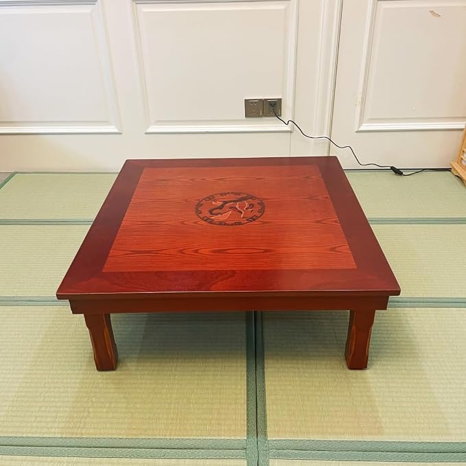 DAMEDAI Square 80X80cm Korean Floor Table Folding Legs Luxury Antique Home by Unknown