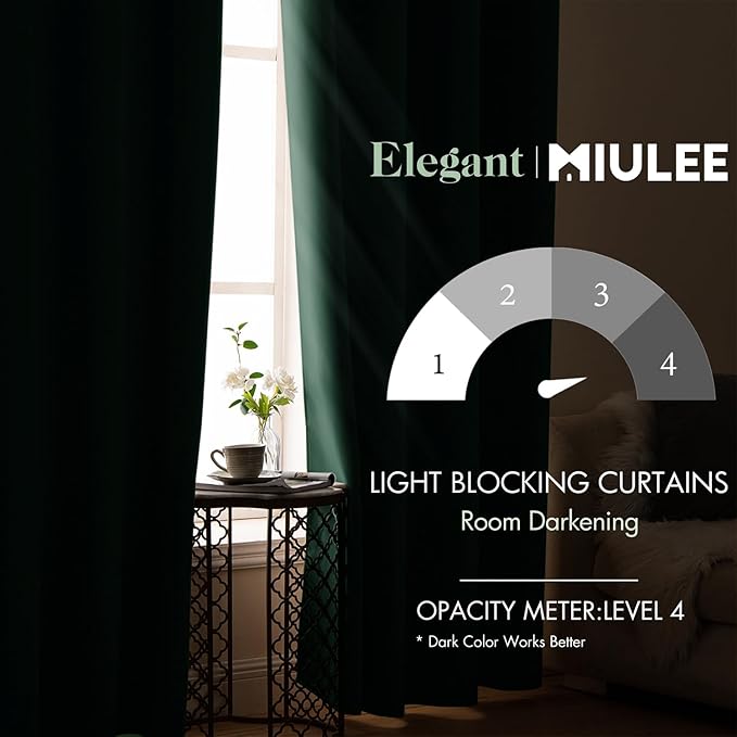 MIULEE Christmas Blackout Curtains, Room Darkening Thermal Insulated Drapes - Image 3