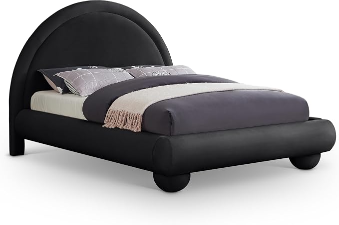 Meridian Furniture MadridBlack-K Madrid Collection Art Deco King Bed by MeridianFurniture