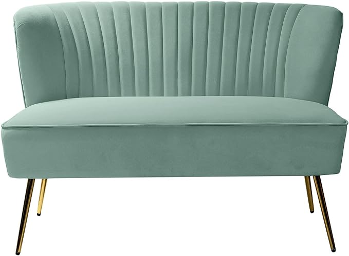 HULALA HOME 3 Piece Velvet Living Room Furniture Set, Modern Comfy Upholstered - Image 5