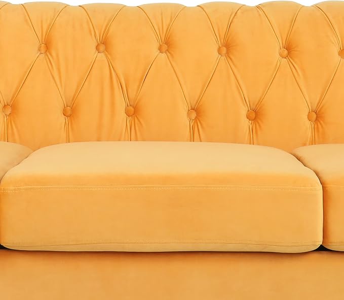 AVZEAR 3 seat Sofa, Velvet Sofa Living Room Large Sofa Modern Chesterfield - Image 6