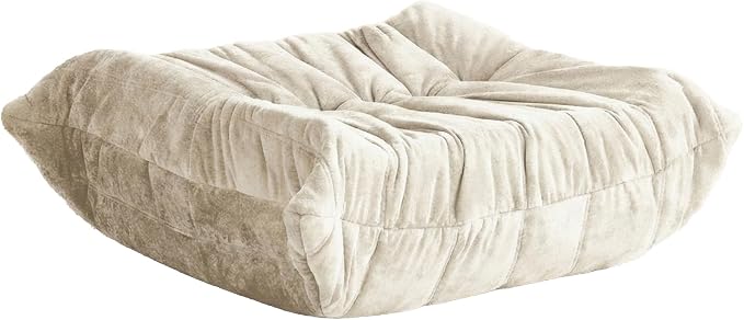 Bean Bag Ottoman, Memory Foam Lazy Bean Bag Sofa, Fireside Chair Foot Rest by Cansunna