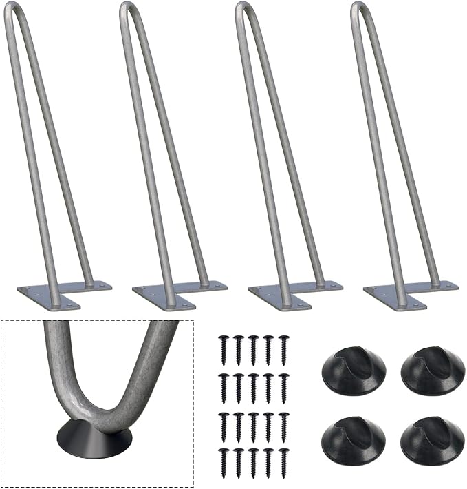 SMARTSTANDARD 12 Inch Heavy Duty Hairpin Furniture Legs, Metal Home DIY Projects by SMARTSTANDARD