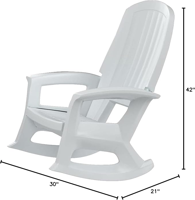 Semco Rockaway Heavy-Duty Outdoor Rocking Chair w/Low Maintenance All-Weather - Image 3