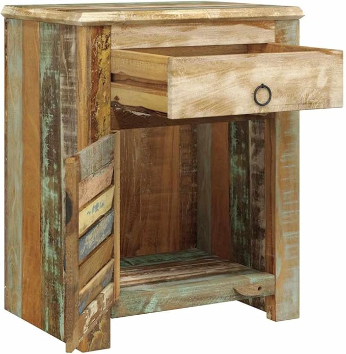 Vintage Reclaimed Wood End Table - Image 2