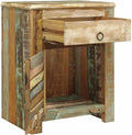 vidaXL End Table w/ 1 Drawer 1 Door Reclaimed Wood Side Storage Cabinet Stand by vidaXL