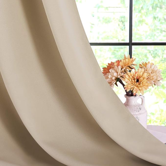 NICETOWN Room Darkening Draperies Window Curtain Panels, Thermal Insulated - Image 5