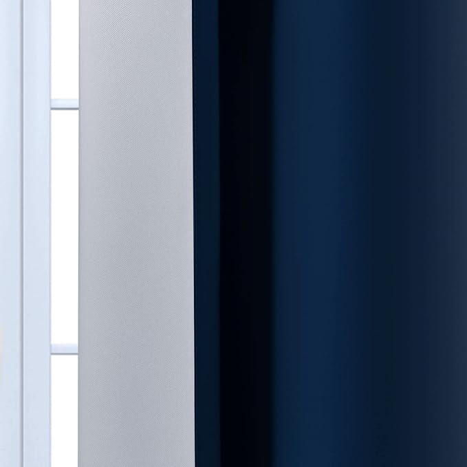 Yakamok Blue and Greyish White Ombre Curtains, Room Darkening Gradient Color - Image 5