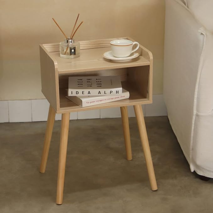 MaxSmeo Nightstand, Mid Century Modern Side Table Bedroom - Image 7