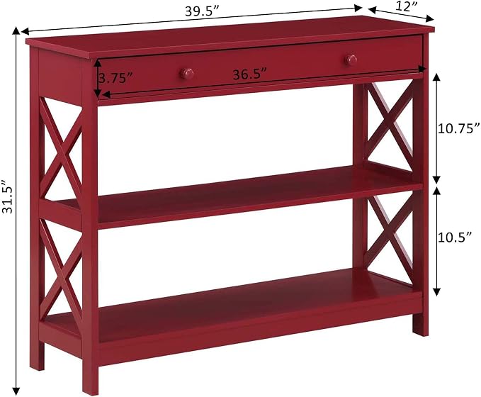 Convenience Concepts Oxford 1 Drawer Console Table - Image 9