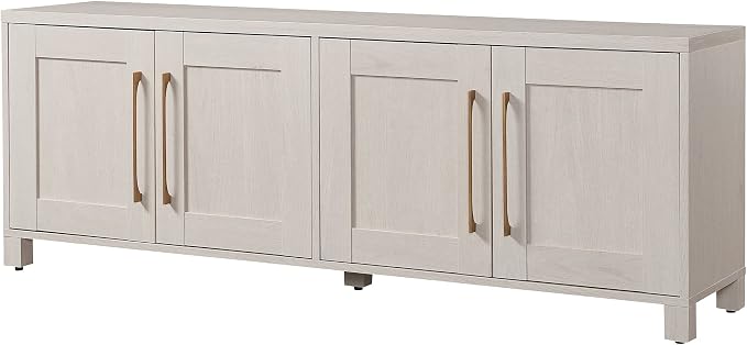 Henn&Hart Rectangular TV Stand for TV's up to 80" in Alder White, TV Stands for - Image 4