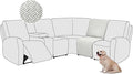 ALIECOM 100% Waterproof Recliner Sectional Couch Covers L Shape Stretch Corner by ALIECOM