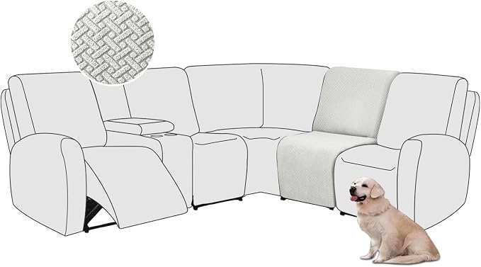 ALIECOM 100% Waterproof Recliner Sectional Couch Covers L Shape Stretch Corner by ALIECOM