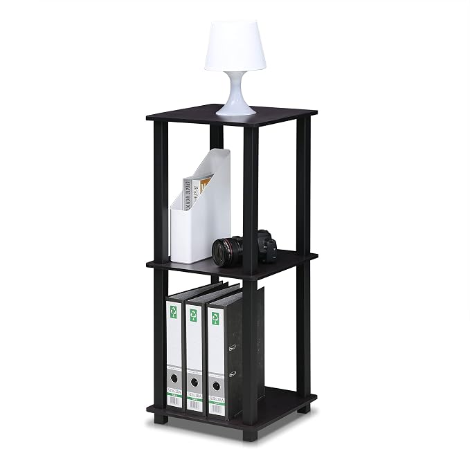 Furinno SIMPLISTIC Side Table Set of 2, 2-Tier Square Modern End Table - Image 6