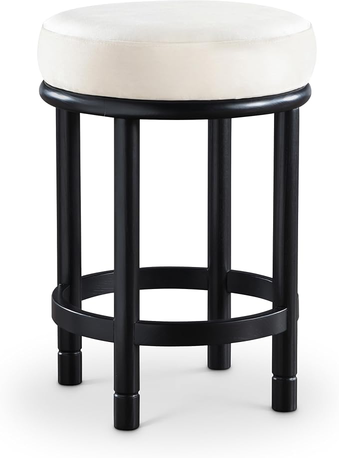 Meridian Furniture 977Cream-C Monette Collection Art Deco Counter Stool by MeridianFurniture