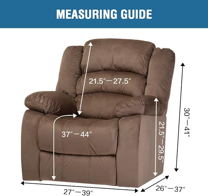 H.VERSAILTEX Velvet Stretch Recliner Couch Covers 4-Pieces Style Recliner Chair - Image 7