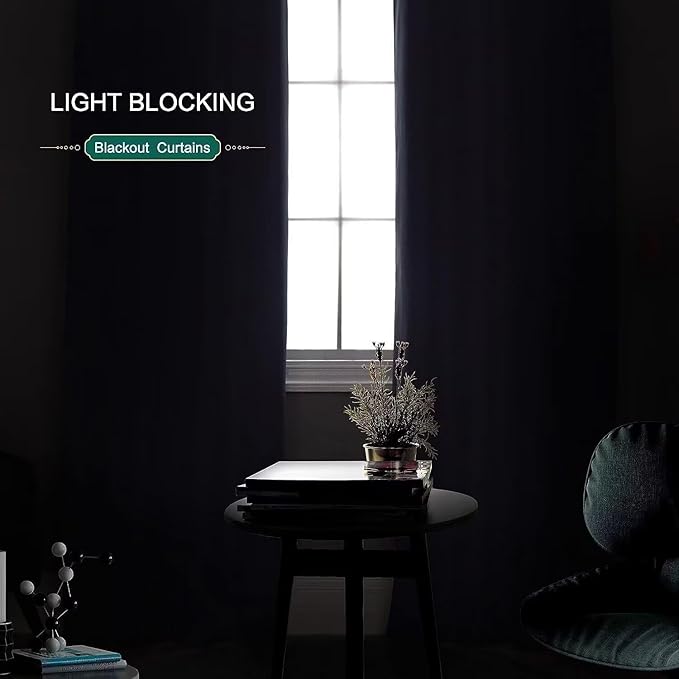 Joydeco Blackout Curtains for Bedroom 72 inch Long 2 Panels, Thermal Insulated - Image 5