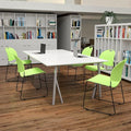 Flash Furniture HERCULES Series 5 Pack 880 lb. Capacity Green Ultra-Compact by FlashFurniture