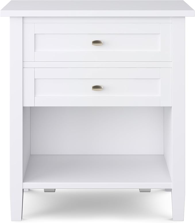 SIMPLIHOME Warm Shaker Solid Wood 24 inch Wide Transitional-Style Bedside - Image 2