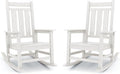 KINGYES Oversized Outdoor Rocking Chair Set of 2, All-Weather Patio Rocking by KINGYES