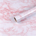 practicalWs 15.7in x 472.4in White/Pink Marble Stick Paper Peel and Stick by practicalWs