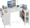 Lufeiya White L Shaped Computer Desk by LUFEIYA
