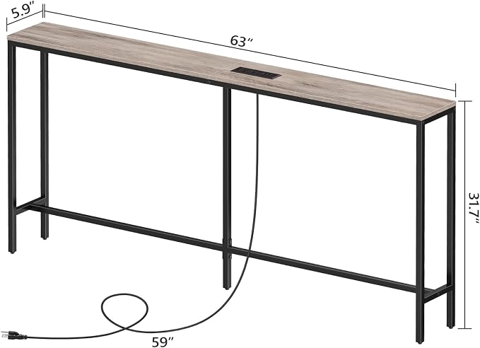 MAHANCRIS 63" Skinny Console Table - Image 3