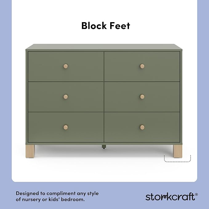 Storkcraft California 6-Drawer Double Dresser - Image 5