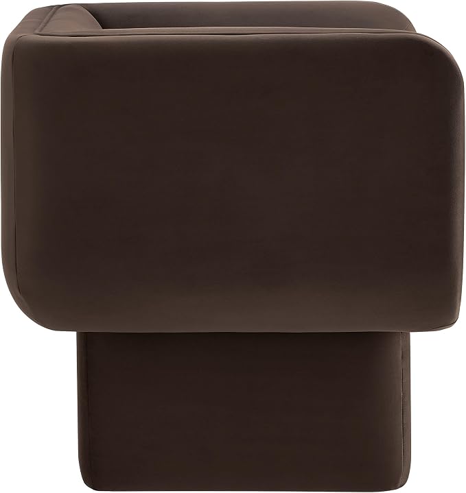 Modway Tate Performance Velvet Accent Chair in Chocolate Brown - Image 6