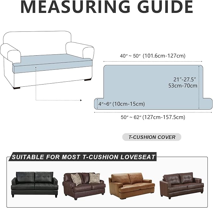 Leather Look Couch Cushion Covers Sofa Seat Slipcovers Sets Couches Furniture - Image 3