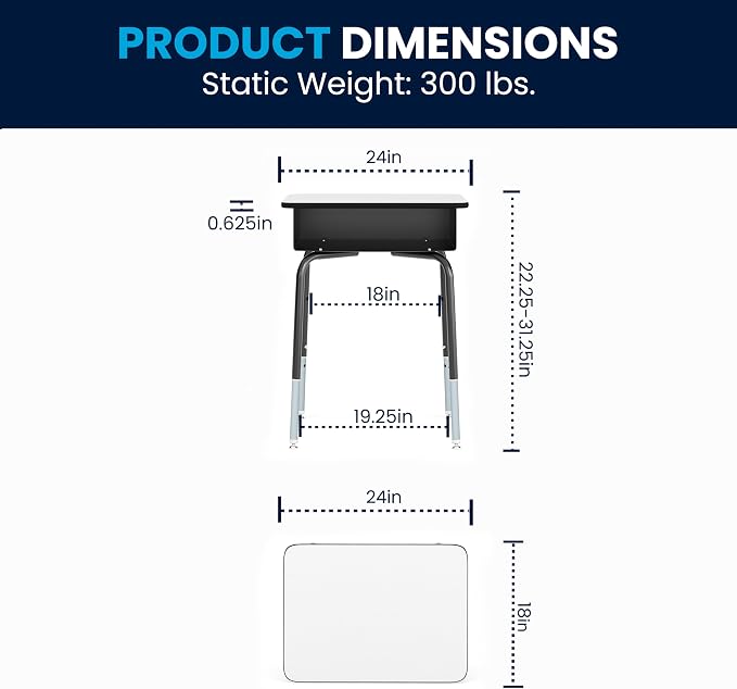 Flash Furniture Billie Student Desk - Image 3