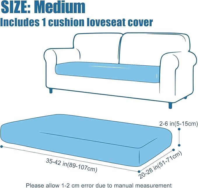 Smiry Waterproof Couch Cushion Covers, Stretch Jacquard Sectional Couch Covers - Image 6