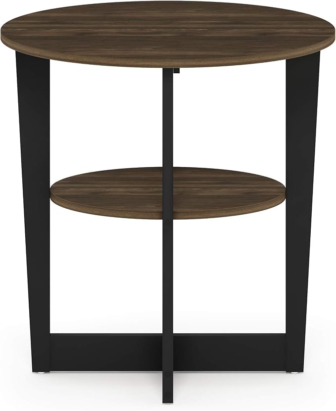 Furinno JAYA Side Table, 2-Tier Round Modern End Table - Image 5