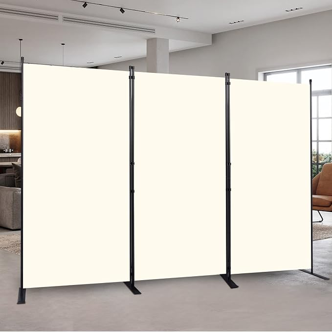 Room Divider 6FT Portable Room Dividers and Folding Privacy Screens, 3 Panel by HOMSCREENER