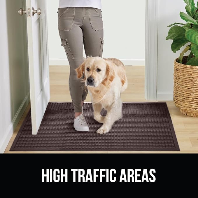GORILLA GRIP® Ultra Absorbent Front Door Mat Outside Entrance 35x23, Traps Dirt - Image 7