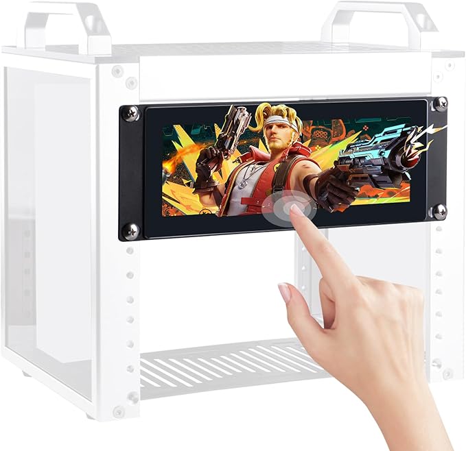 GeeekPi 7.84 inch 1280x400 LCD Touch Screen 2U Rack Mount Monitor by GeeekPi