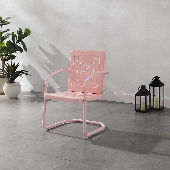 Crosley Furniture Azalea 2-Piece Outdoor Chair Set, Vintage Retro Metal Patio - Image 8