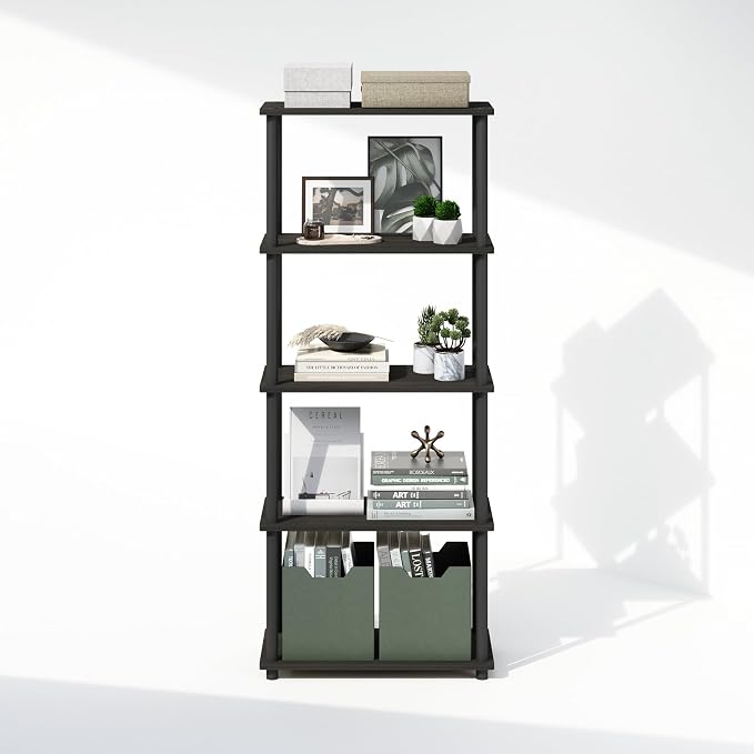 Furinno Turn-N-Tube Book Shelf, 5-Tier Bookshelf, Bookcase - Image 5
