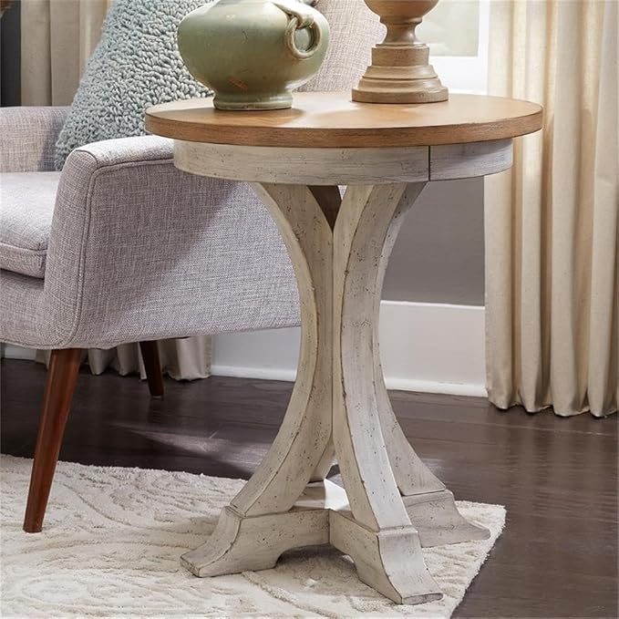 Liberty Furniture Industries Farmhouse Reimagined Round Chair Side Table - Image 2