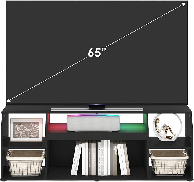 Furinno Jaya TV stand for up to 65 Inch TV, Gaming Enterteinment Center - Image 5