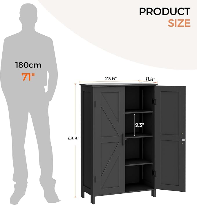Homleke Farmhouse Bathroom Cabinet - Image 3