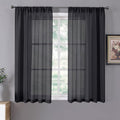 Tollpiz Sheer Curtains Living Room Linen Textured Curtain Sheers Light by Tollpiz