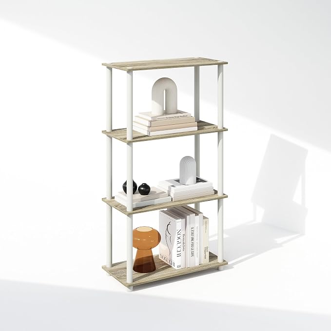 Furinno Turn-N-Tube Book Shelf, 4-Tier Bookshelf, Bookcase by Furinno-FitsYourSpaceFitsYourBudget