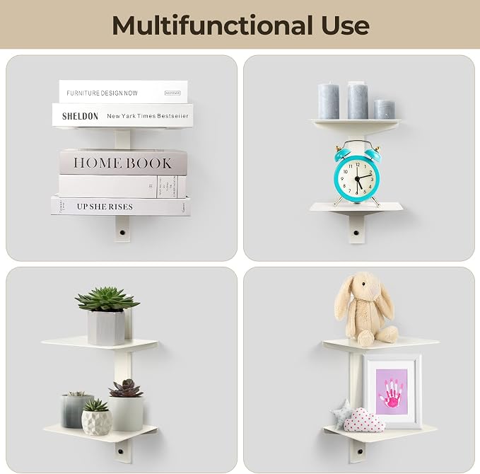 Floating Book Shelves for Wall, 2 Tier Invisible Floating Bookshelf, Vertical - Image 7