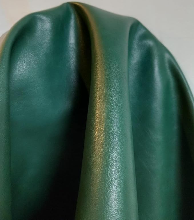 NAT Leathers | Hunter Green Soft Faux Vegan Leather PU | 4 Yards Cut by The - Image 7